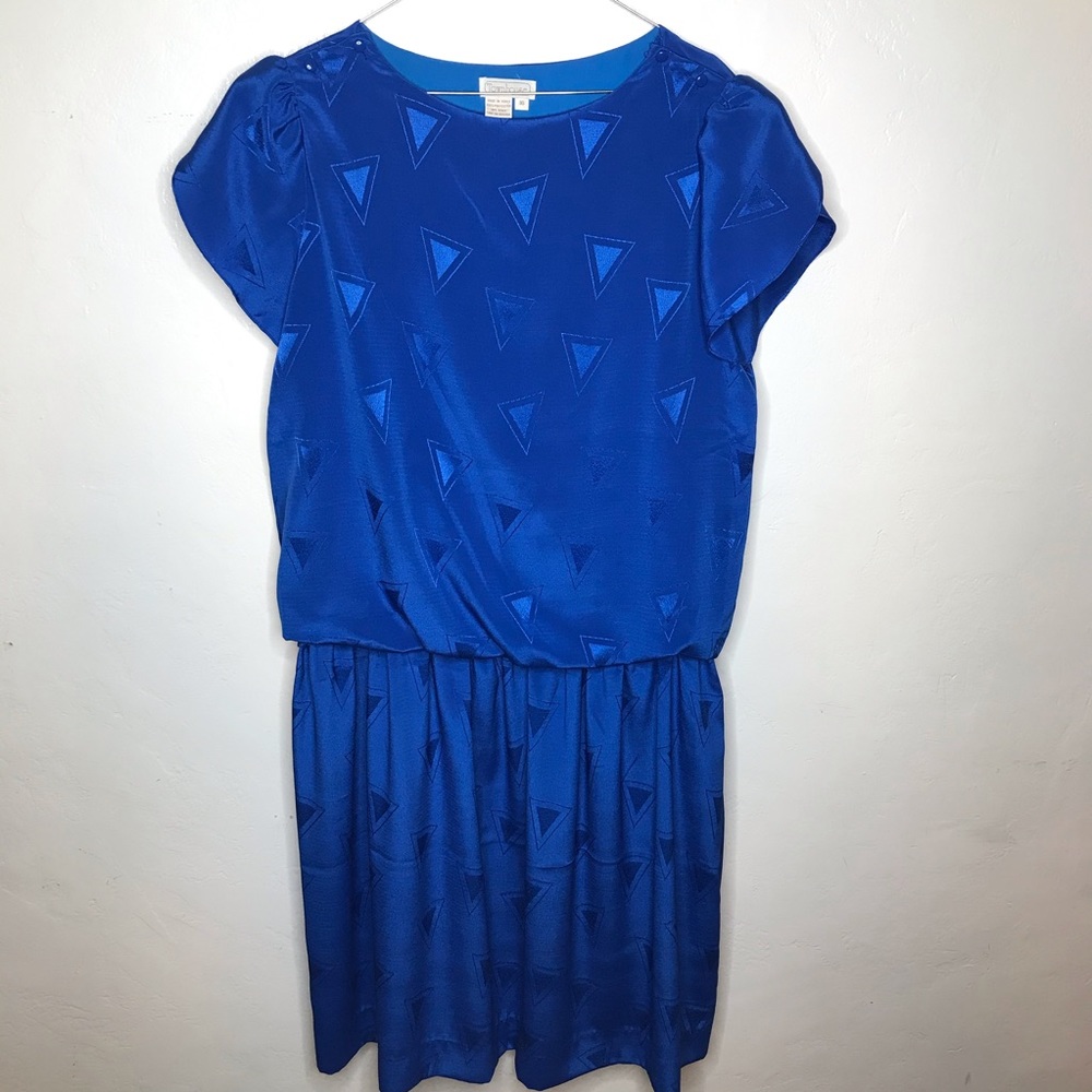 Vintage Townhouse Plus Size 16 Royal Blue Dress